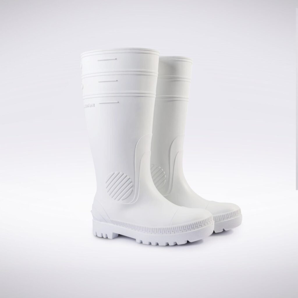 Botas Ditta Forte con Punta de Acero Blanco/Blanco
