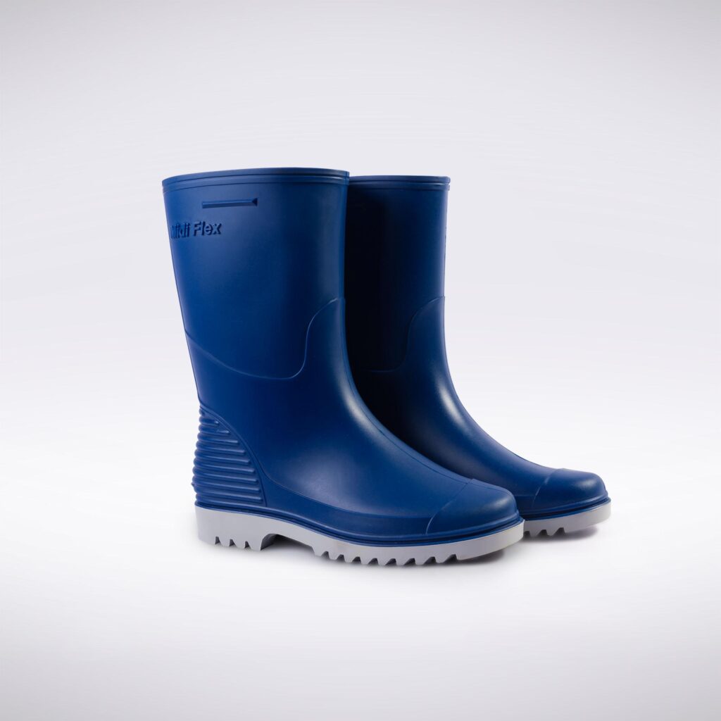 Botas Midi Flex Azul/Plomo