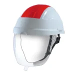 Casco protector con pantalla facial integrada para electricista