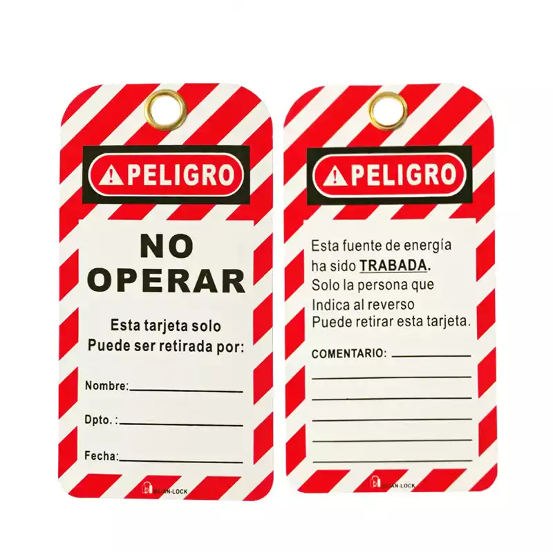 tarjeta-bloqueo-no-operar-ban-p04-beian-lock-loto Tarjeta de bloqueo NO OPERAR BAN-P04 para sistemas LOTO en polietileno resistente con señalización de peligro