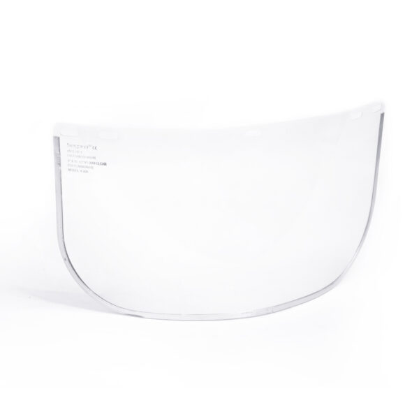 Visor facial con ribete de aluminio